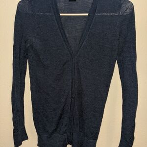 Navy Blue Cardigan Sweater
